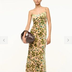 STAUD Dianna Dress Size 8 Green Floral